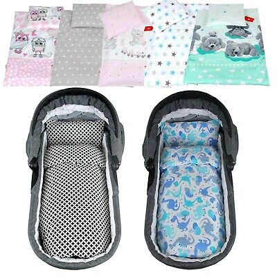 BABYLUX 2tlg.Set BEZUG Kinderwagen Bettbezug Bettwäsche Wiege 60x78 cm Babywanne