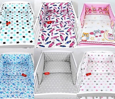 BABYLUX Kinderbettwäsche 3 Tlg. 100x135 cm Bettwäsche Nestchen Bettset Baumwolle