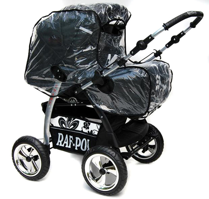 BABYLUX Regenverdeck Regenschutz für Kinderwagen mit verstellbarem Haltegrif  Z2