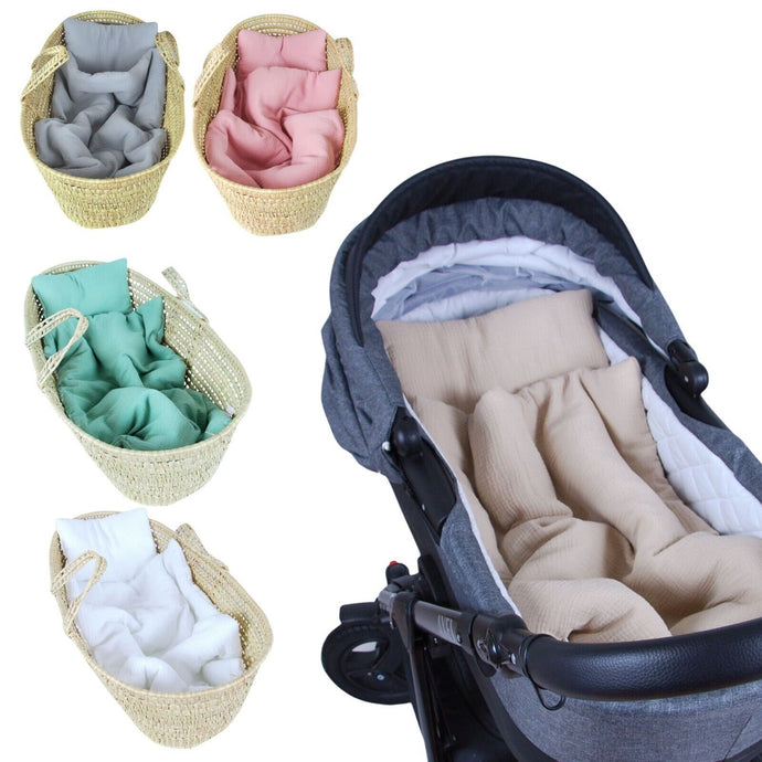 BabyLux Babydecke MUSSELIN Kinderwagen Decke 75x60cm Kuscheldecke Stubenwagen