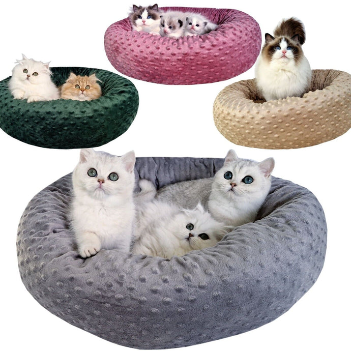 PIMPUS Katzenbett Hundebett RUND Ø55cm Hundesofa Katzennest Hunde Katze Donut