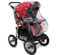 Lade das Bild in den Galerie-Viewer, BABYLUX Regenverdeck Regenschutz für Kinderwagen mit verstellbarem Haltegrif  Z2
