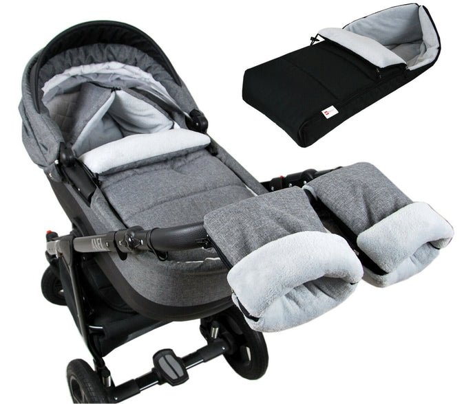 Babylux Fußsack DELUXE THERMO FLEECE Kinderwagen Kinderwagenfußsack Buggy / Muff