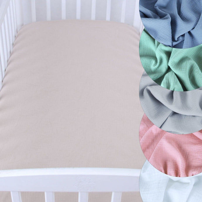 BabyLux Spannbettlaken Musselin 60x120 / 70x140 Spennbetttuch Baby-& Kinderbett