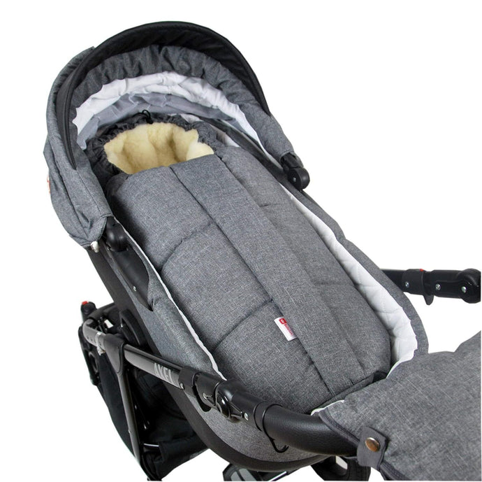 BABYLUX Winterfußsack MUMIE 110cm Kinderwagen - Schlitten - Fußsack LAMMWOLLE