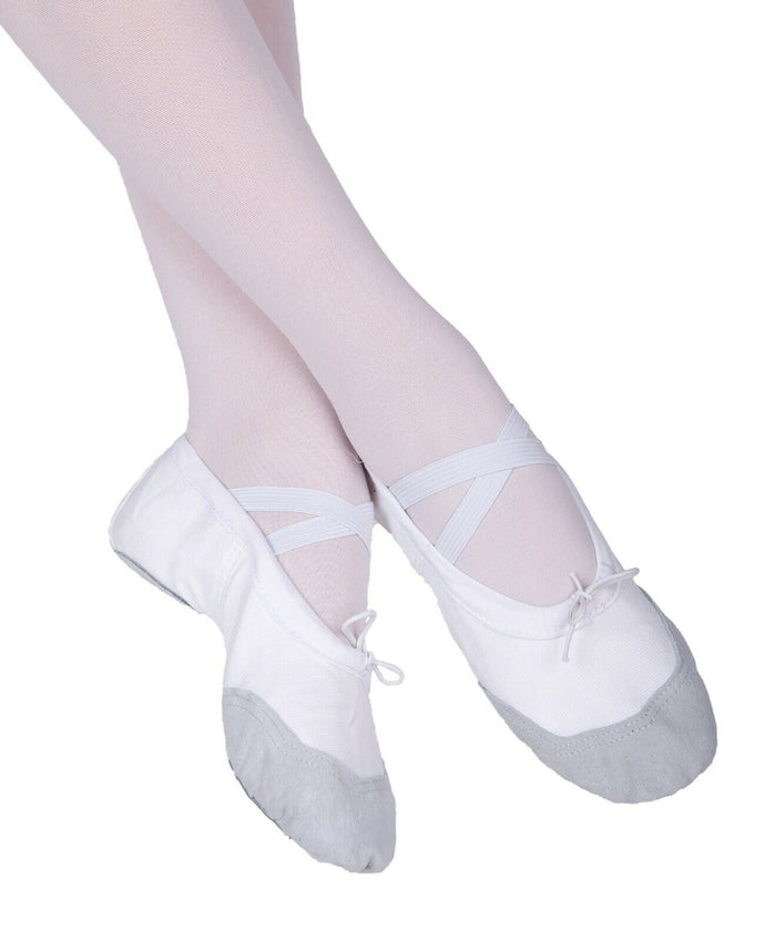 Ballettschuhe WEIß Ballettschläppchen Tanzschuche NEU Ballet Schuhe Tanzen